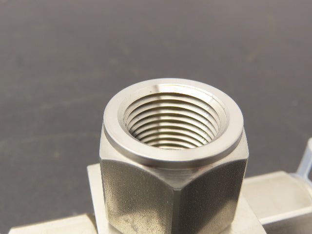 Flow Tek BSSP1015NFS-EP-ACT  3-Way Stainless Ball Valve 1/2"NPT 6000psi 316SS