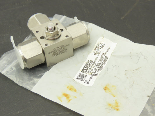 Flow Tek BSSP1015NFS-EP-ACT  3-Way Stainless Ball Valve 1/2"NPT 6000psi 316SS