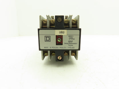 Square D 8501XD080 Industrial Control Relay 8 Pole 24vdc Coil Lot of 3