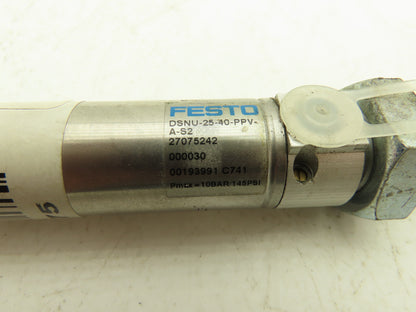 Festo Pneumatic Air Double End Cylinder 25mm Bore 40mm Stroke M22-1.5 Mounting