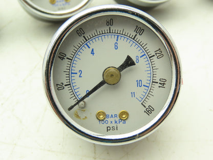 100xKPa Pressure Gauge 160psi 11 Bar 1/8"NPT Lot of 11