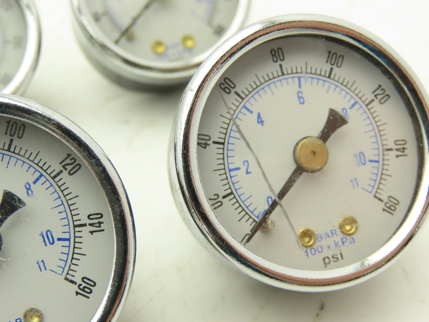 100xKPa Pressure Gauge 160psi 11 Bar 1/8"NPT Lot of 11