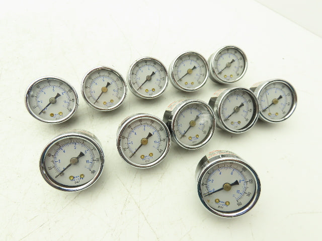100xKPa Pressure Gauge 160psi 11 Bar 1/8"NPT Lot of 11