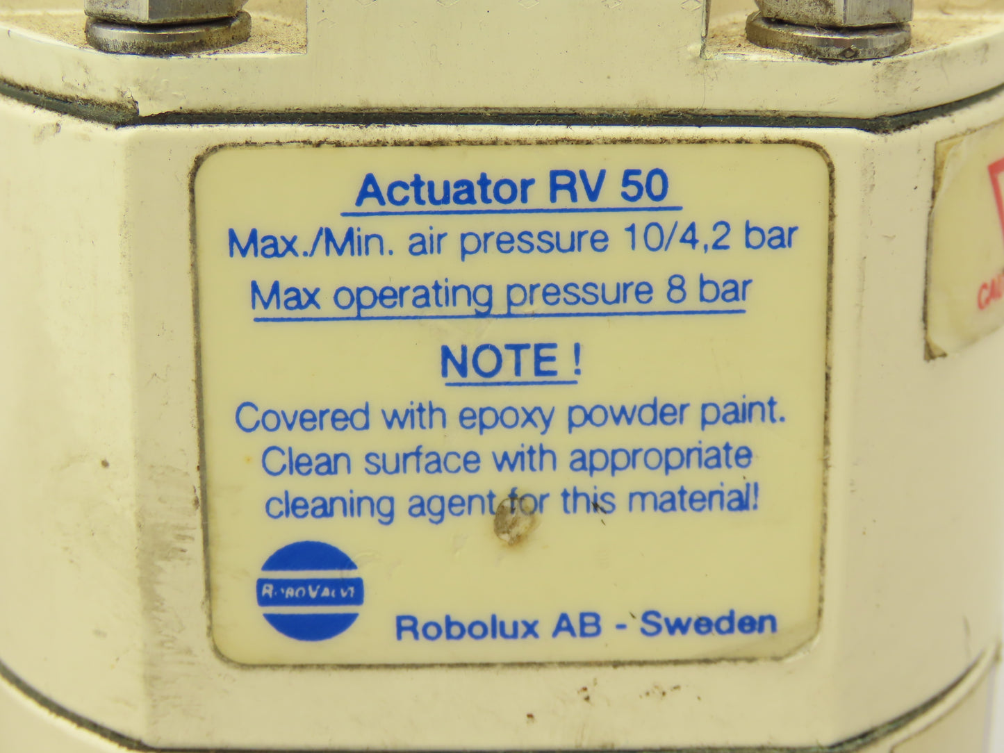 Robolux RV 50 Robo Valve 4 Way with Actuator 4.2-10 Bar