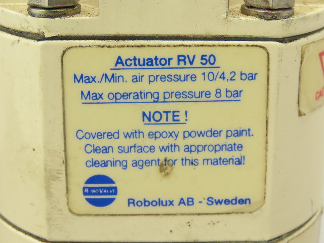 Robolux RV 50 Robo Valve 4 Way with Actuator 4.2-10 Bar