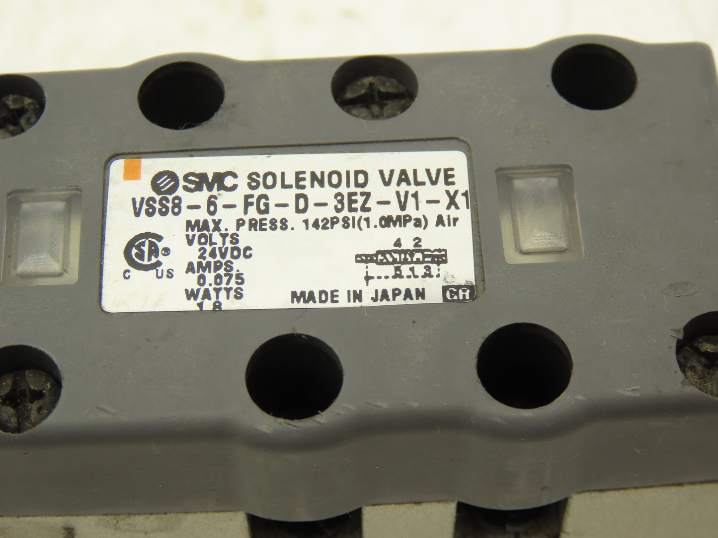 SMC VSS8-6-FG-D-3EZ-V1-X1 Pneumatic Air Solenoid Valve