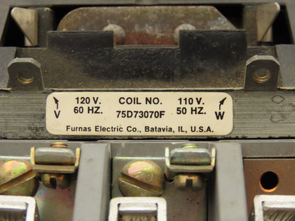 Furnas 14FP32AF NEMA Size 2 Motor Starter 45A 575VAC 25Hp 120V Coil