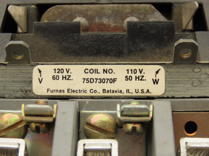 Furnas 14FP32AF NEMA Size 2 Motor Starter 45A 575VAC 25Hp 120V Coil