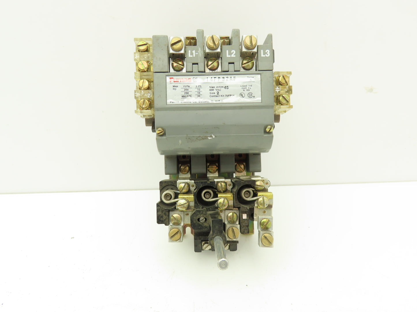 Furnas 14FP32AF NEMA Size 2 Motor Starter 45A 575VAC 25Hp 120V Coil