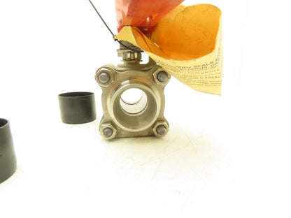 TBV 15B123636GT Stainless Ball Valve 1.5" Socket Weld 3Pc 1000 WOG CF3M