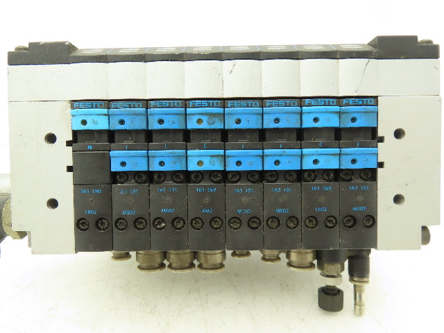 Festo CPV18-GE-MP-8 Pneumatic 8-Station Solenoid Valve Manifold 24VDC 18209