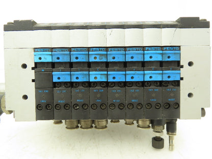 Festo CPV18-GE-MP-8 Pneumatic 8-Station Solenoid Valve Manifold 24VDC 18209