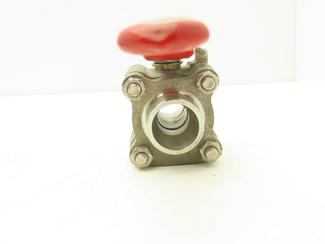 TBV 15B123636GT Stainless Ball Valve 1" Socket Weld 3Pc 1500 WOG CF3M  Lot of 2