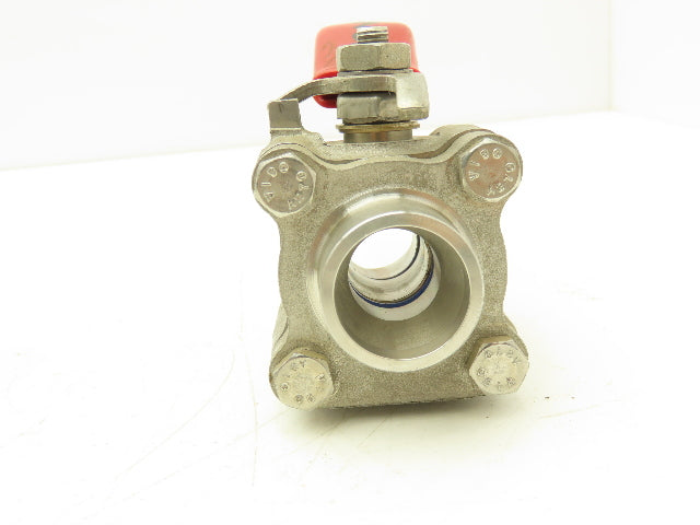 TBV 15B123636GT Stainless Ball Valve 1" Socket Weld 3Pc 1500 WOG CF3M  Lot of 2