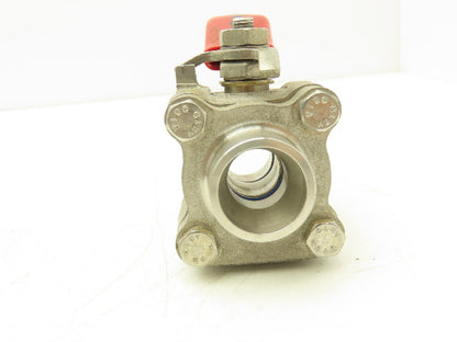 TBV 15B123636GT Stainless Ball Valve 1" Socket Weld 3Pc 1500 WOG CF3M  Lot of 2