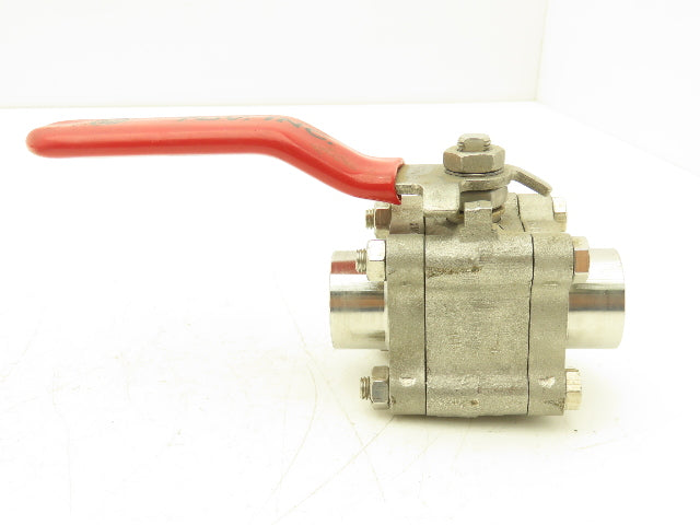 TBV 15B123636GT Stainless Ball Valve 1" Socket Weld 3Pc 1500 WOG CF3M  Lot of 2