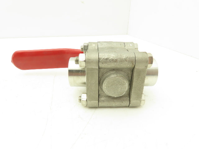 TBV 15B123636GT Stainless Ball Valve 1" Socket Weld 3Pc 1500 WOG CF3M  Lot of 2