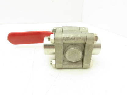 TBV 15B123636GT Stainless Ball Valve 1" Socket Weld 3Pc 1500 WOG CF3M  Lot of 2