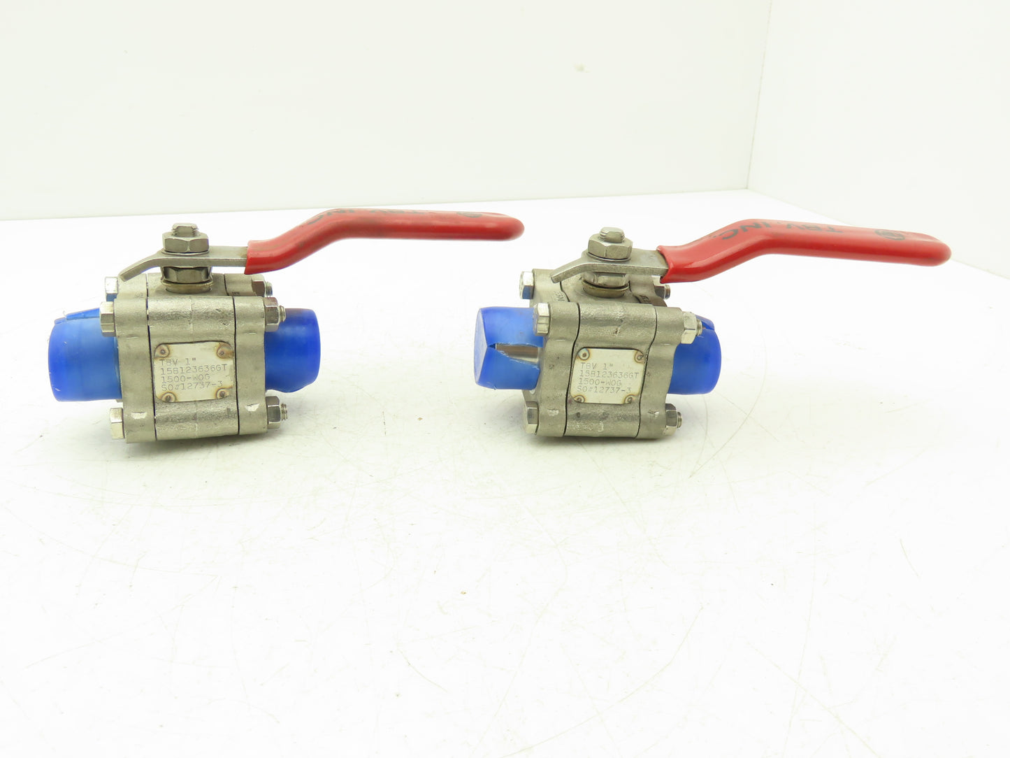 TBV 15B123636GT Stainless Ball Valve 1" Socket Weld 3Pc 1500 WOG CF3M  Lot of 2