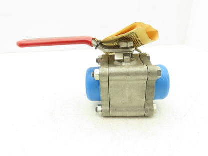 TBV 15B123636GT Stainless Ball Valve 2" Socket Weld 3Pc 1000 WOG CF3M