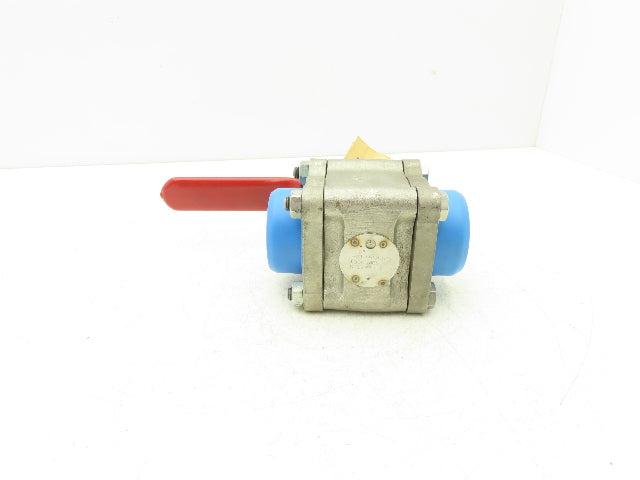 TBV 15B123636GT Stainless Ball Valve 2" Socket Weld 3Pc 1000 WOG CF3M