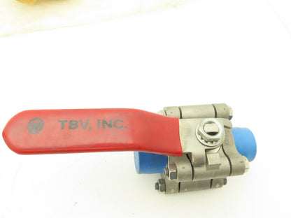 TBV 15B123636GT Stainless Ball Valve 3/4" Socket Weld 3Pc 1500 WOG CF3M Lot of 2