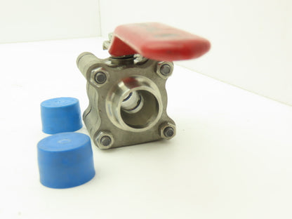 TBV 15B123636GT Stainless Ball Valve 3/4" Socket Weld 3Pc 1500 WOG CF3M Lot of 2
