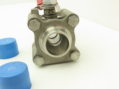 TBV 15B123636GT Stainless Ball Valve 3/4" Socket Weld 3Pc 1500 WOG CF3M Lot of 2