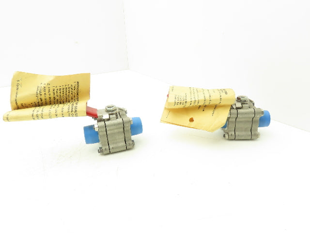 TBV 15B123636GT Stainless Ball Valve 3/4" Socket Weld 3Pc 1500 WOG CF3M Lot of 2