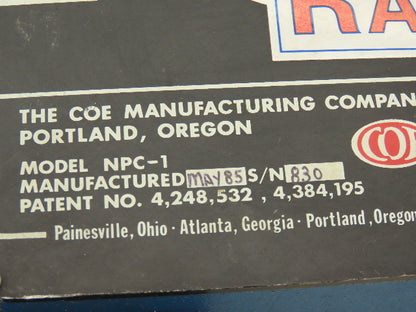 Coe NPC-1 Hall Systems Ranger Helium Neon Laser Unit 3mW max