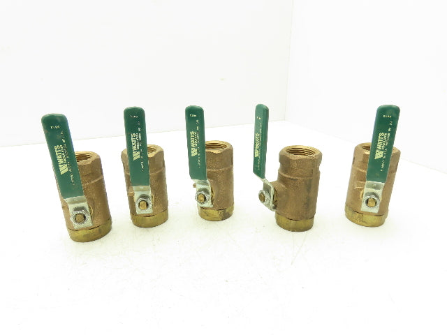 Watts 9813 Bronze Ball Valve 1"NPT Female Threaded 600 WOG Lot of 5