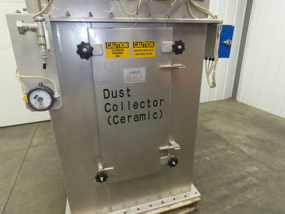 Fuji NMT-16 Fujiclon Dust Collector Baghouse NM 16 Filters Stainless 36x36x63"