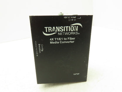 Transition Networks S4TEF Media Converter 4X T1/E1 To Fiber S4TEF1013-100