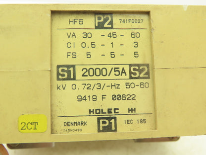 Holec 741F0027 Current Transformer 2000/5A 30/45/60VA 0.73/3kV