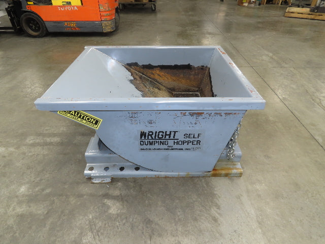 Wright 2555 Self Dumping Hopper 1/4 Yd 4000lb 2 Ton 10 Gauge Steel Gray