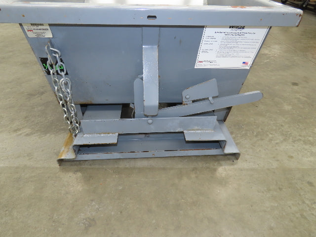 Wright 2555 Self Dumping Hopper 1/4 Yd 4000lb 2 Ton 10 Gauge Steel Gray