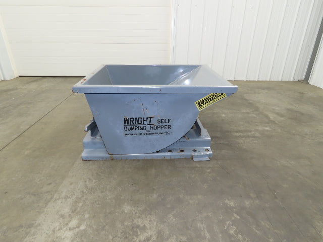 Wright 2555 Self Dumping Hopper 1/4 Yd 4000lb 2 Ton 10 Gauge Steel Gray