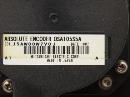 Mitsubishi HF204S AC Servo Motor 2kw 132V 3PH 3000rpm - Encoder 0SA105S5A