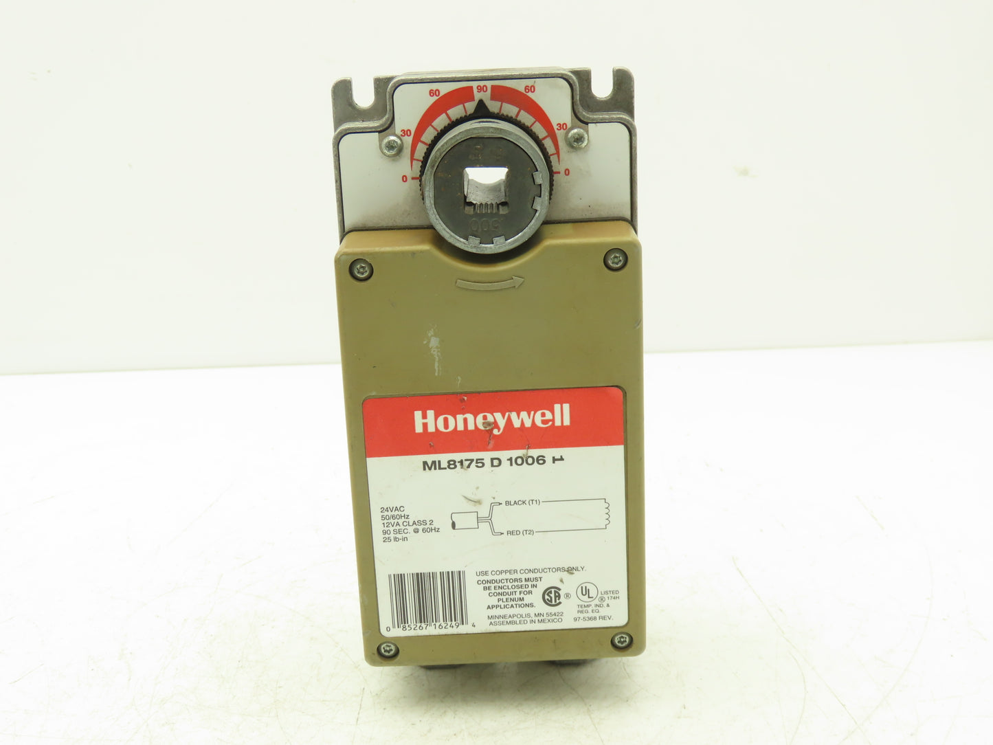 Honeywell ML8175 Direct Coupled Rotary Actuator 25 LB-IN Torque 24VAC 50/60Hz