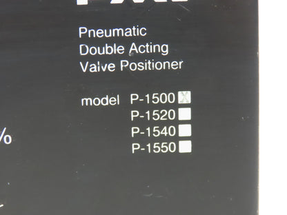PMV P-1500 Pneumatic Valve Positioner Double Acting 1/8" NPT