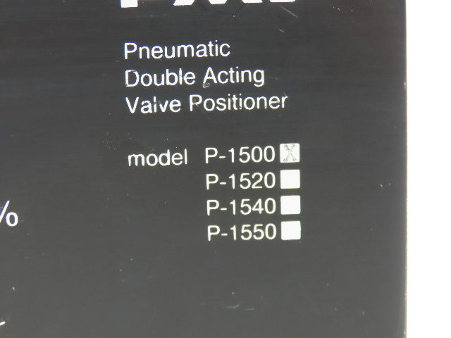PMV P-1500 Pneumatic Valve Positioner Double Acting 1/8" NPT