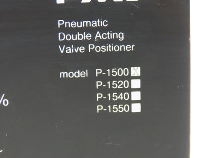PMV P-1500 Pneumatic Valve Positioner Double Acting 1/8" NPT