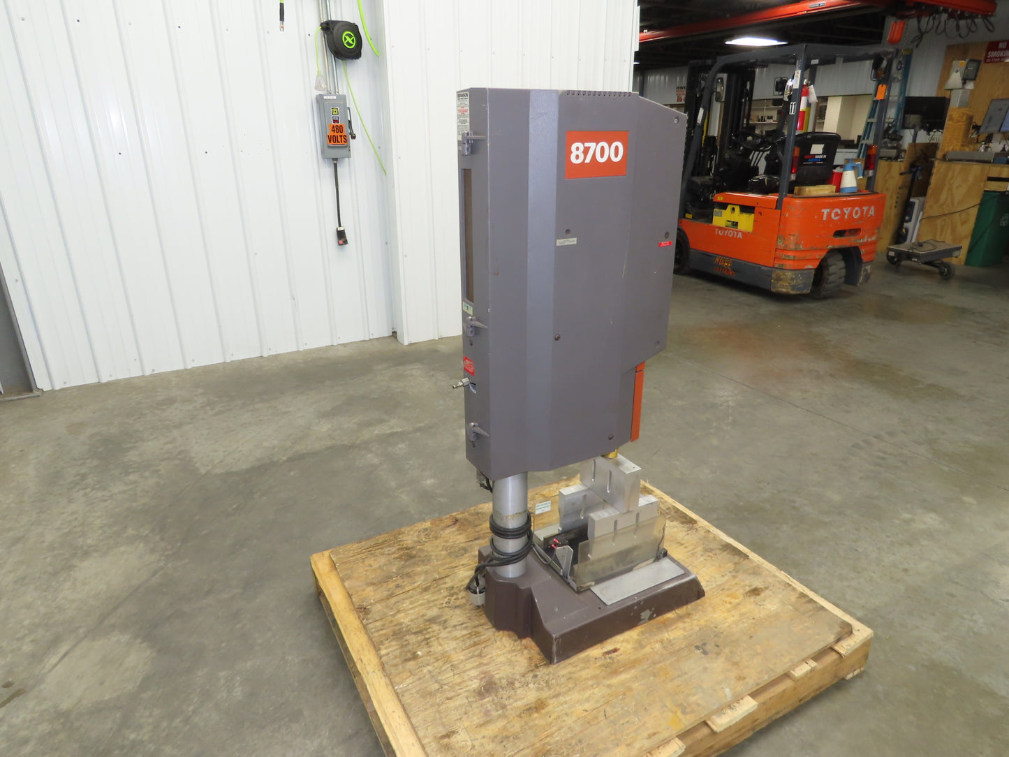 Branson 8700 Ultrasonic Welder Powered Welding Head Unit Sonitek Thermal Press