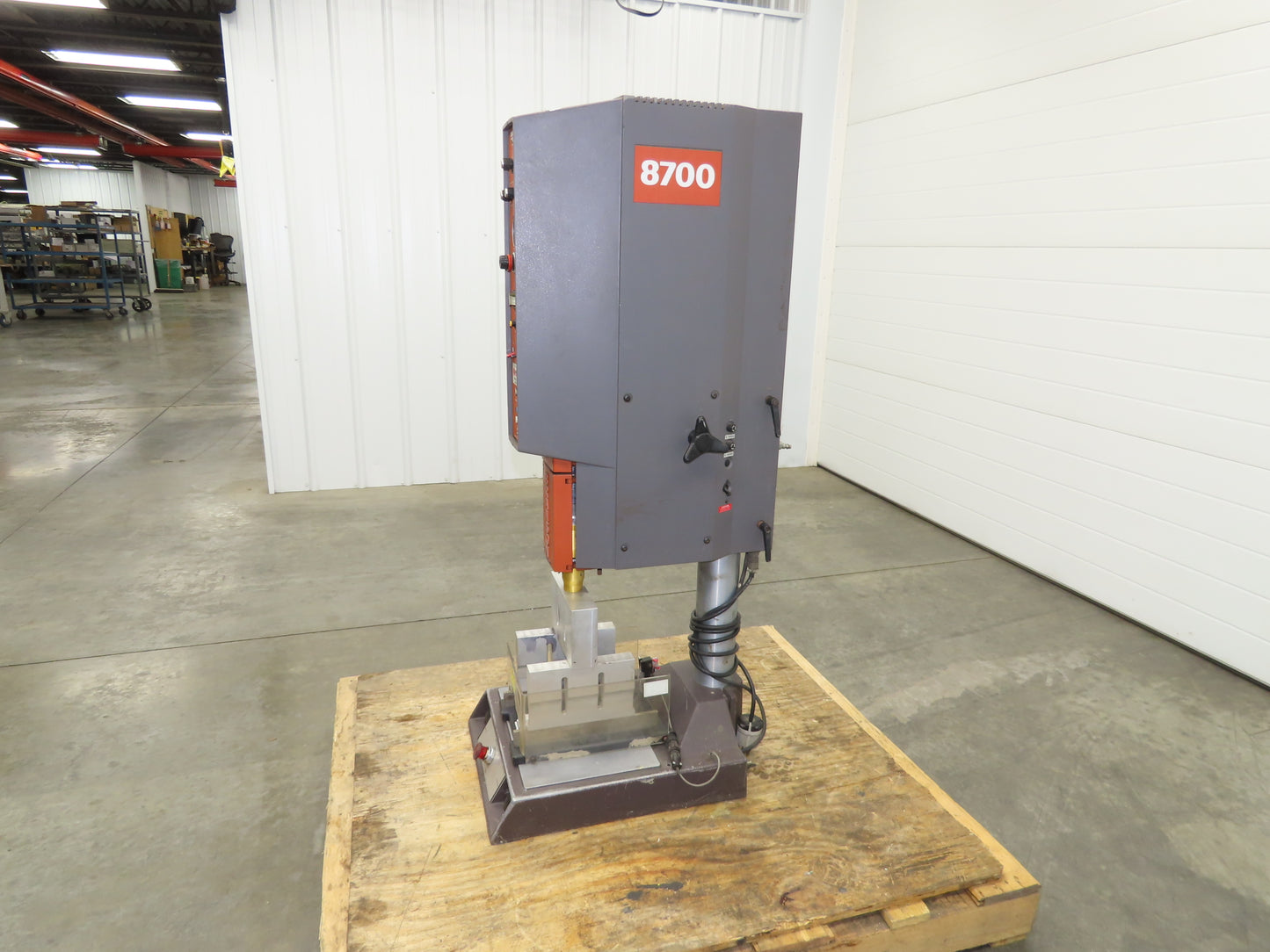 Branson 8700 Ultrasonic Welder Powered Welding Head Unit Sonitek Thermal Press