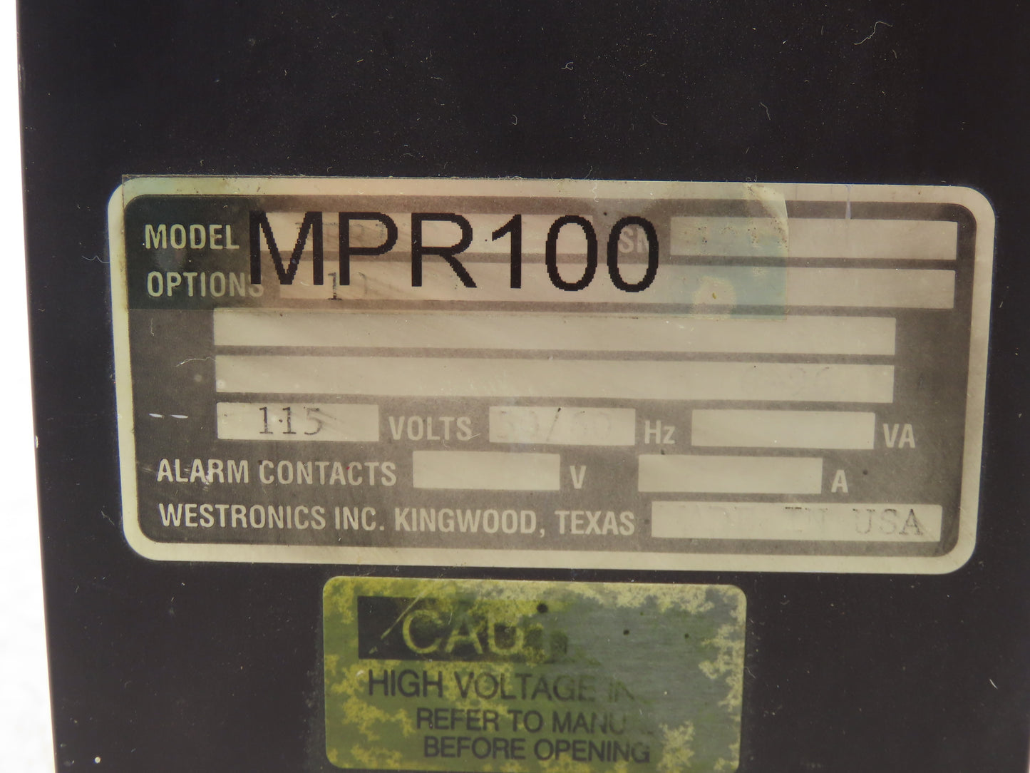 Westronics MPR 100 Controller with Memory Card Slot