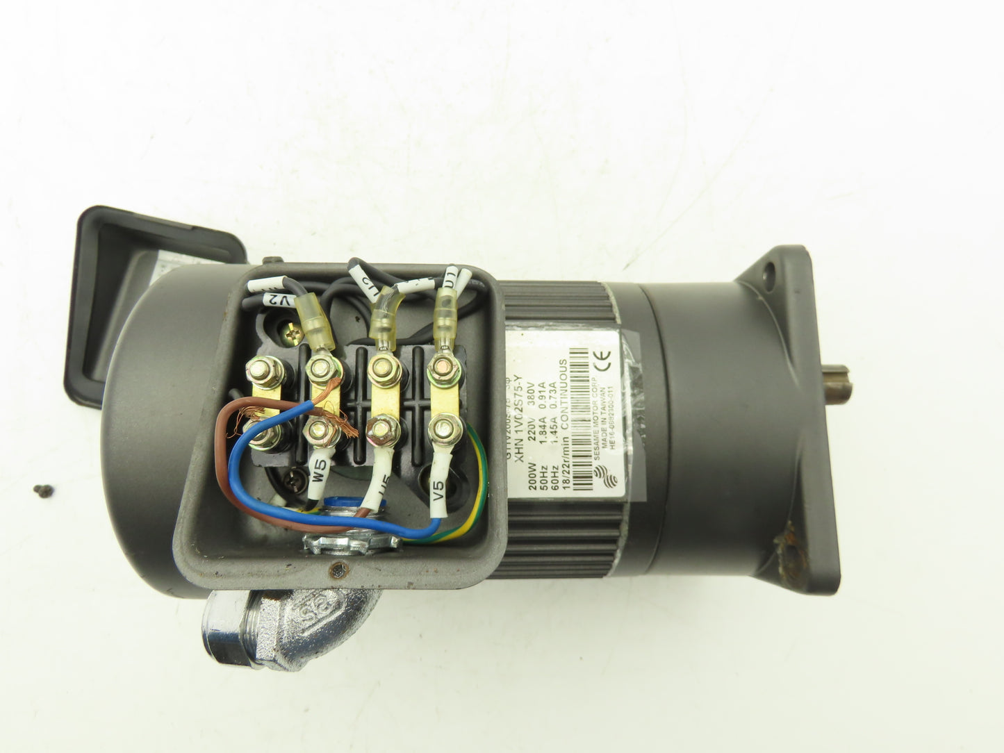 Sesame G11V200S-75 Gear Motor 200W 220V 3PH 22rpm 75:1 Parallel Shaft