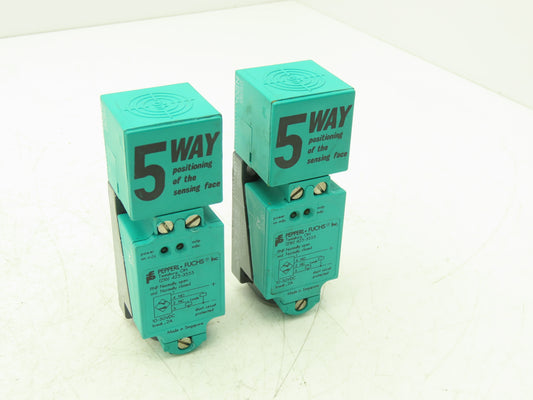 Pepperl Fuchs NJ20+U4+A2 5-Way Inductive Sensor PNP NO/NC 10-30VDC Lot of 2