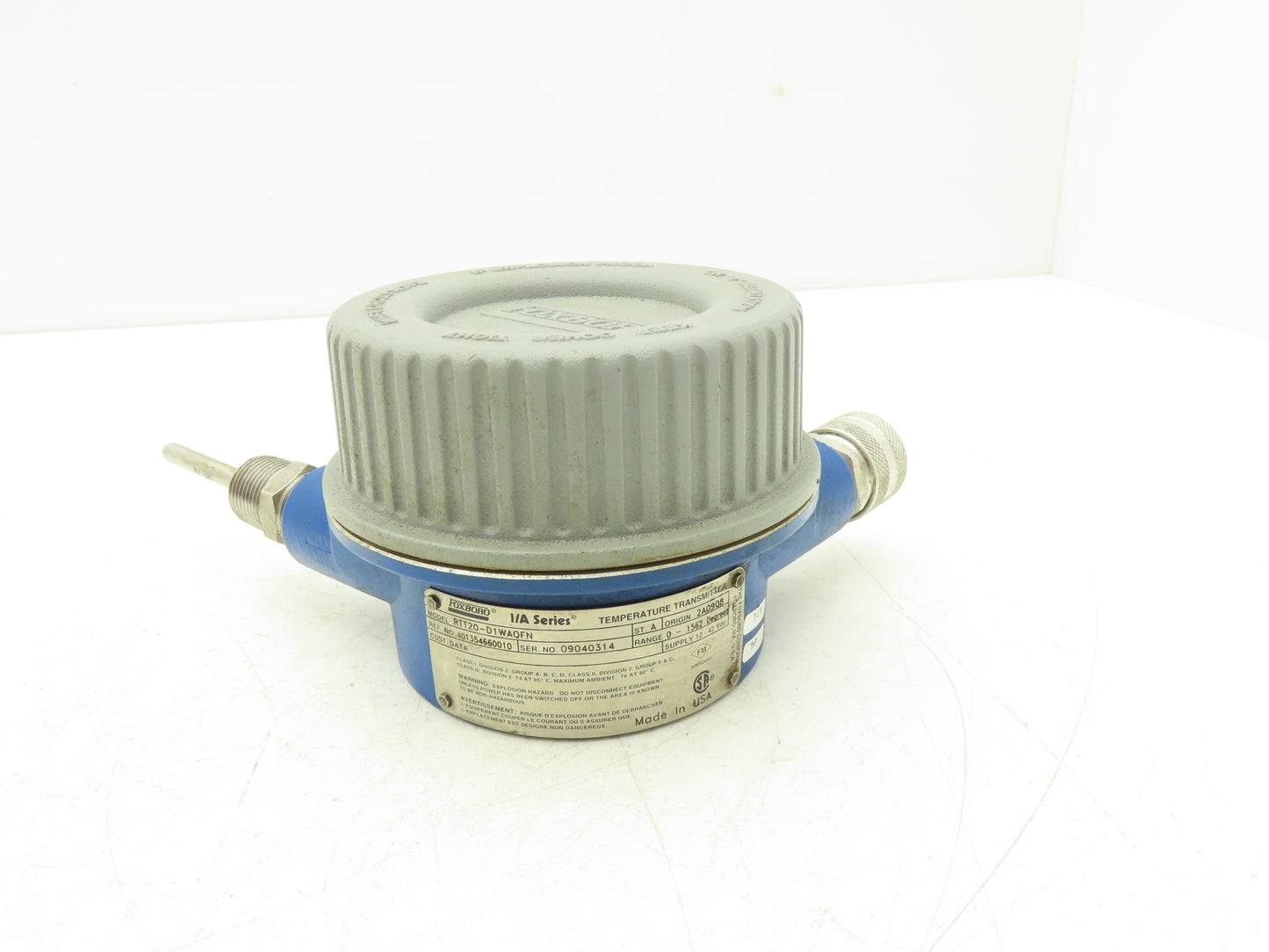 Foxboro RTT20-D1WAQFN Temperature Transmitter 12-42VDC I/A Ser 0-1562°F 2"