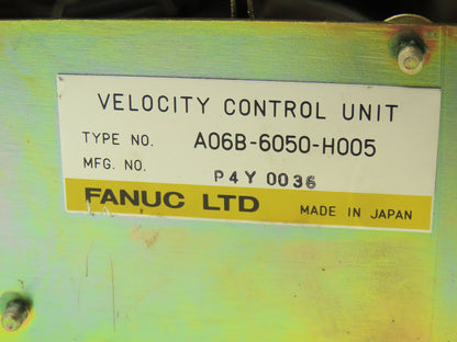 Fanuc A06B-6050-H005 Velocity Control Unit