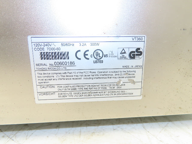 Panasonic VT360 Industrial Printer Unit